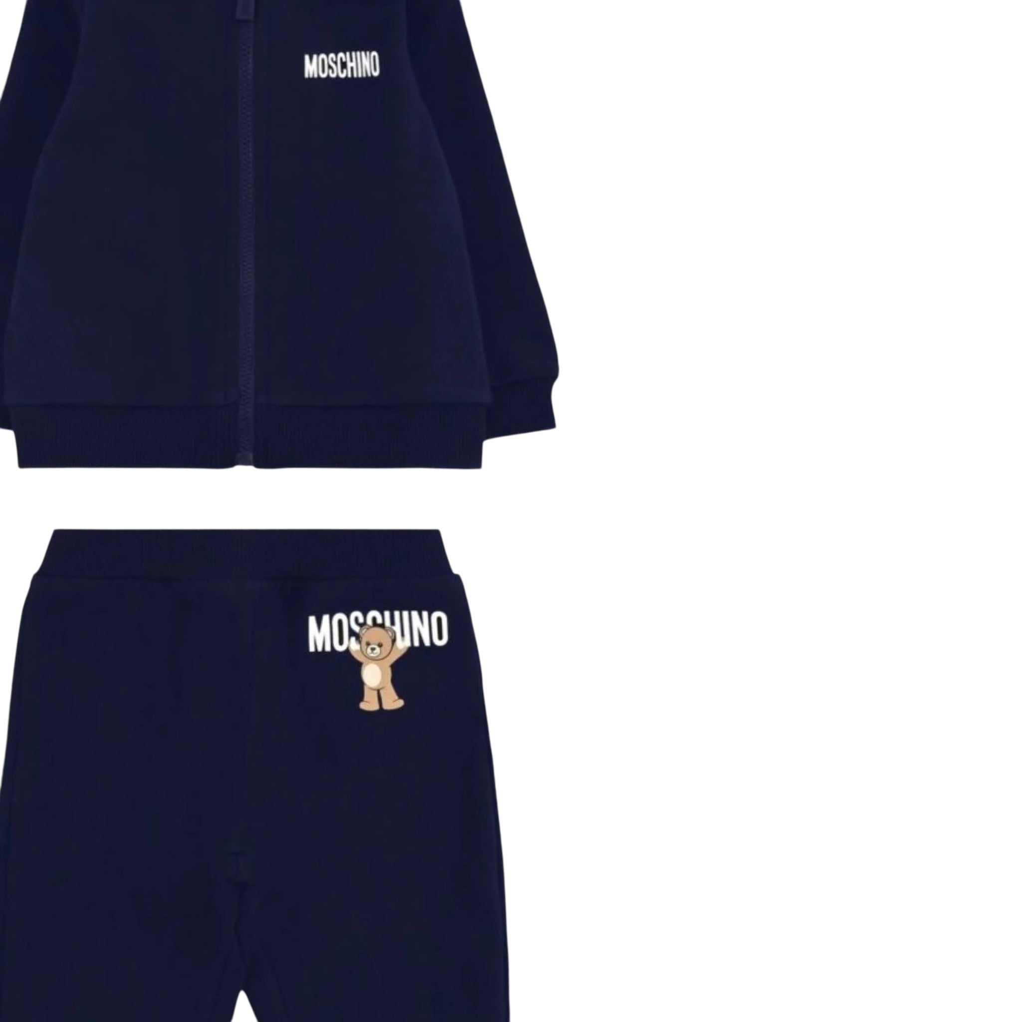 Moschino Completo 2 Pezzi Felpa-Pantalone tinta unita Blu per Bambino MUK05GOJ BLU MOSCHINO 