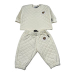 Moschino Completo 2 Pezzi Felpa-Pantalone Panna per Neonato MUK05U PANNA MOSCHINO 