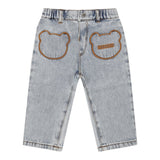 Moschino Jeans tinta unita con Elastico In Vita Azzurro per Bambino MUP05AJ AZZURRO MOSCHINO 