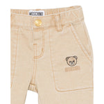 Moschino Pantalone tinta unita con Tasche Beige per Bambino MUP05LX BEIGE MOSCHINO 