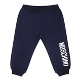 Moschino Pantalone Tuta tinta unita con Logo Blu per Neonato MUP05Q BLU MOSCHINO 
