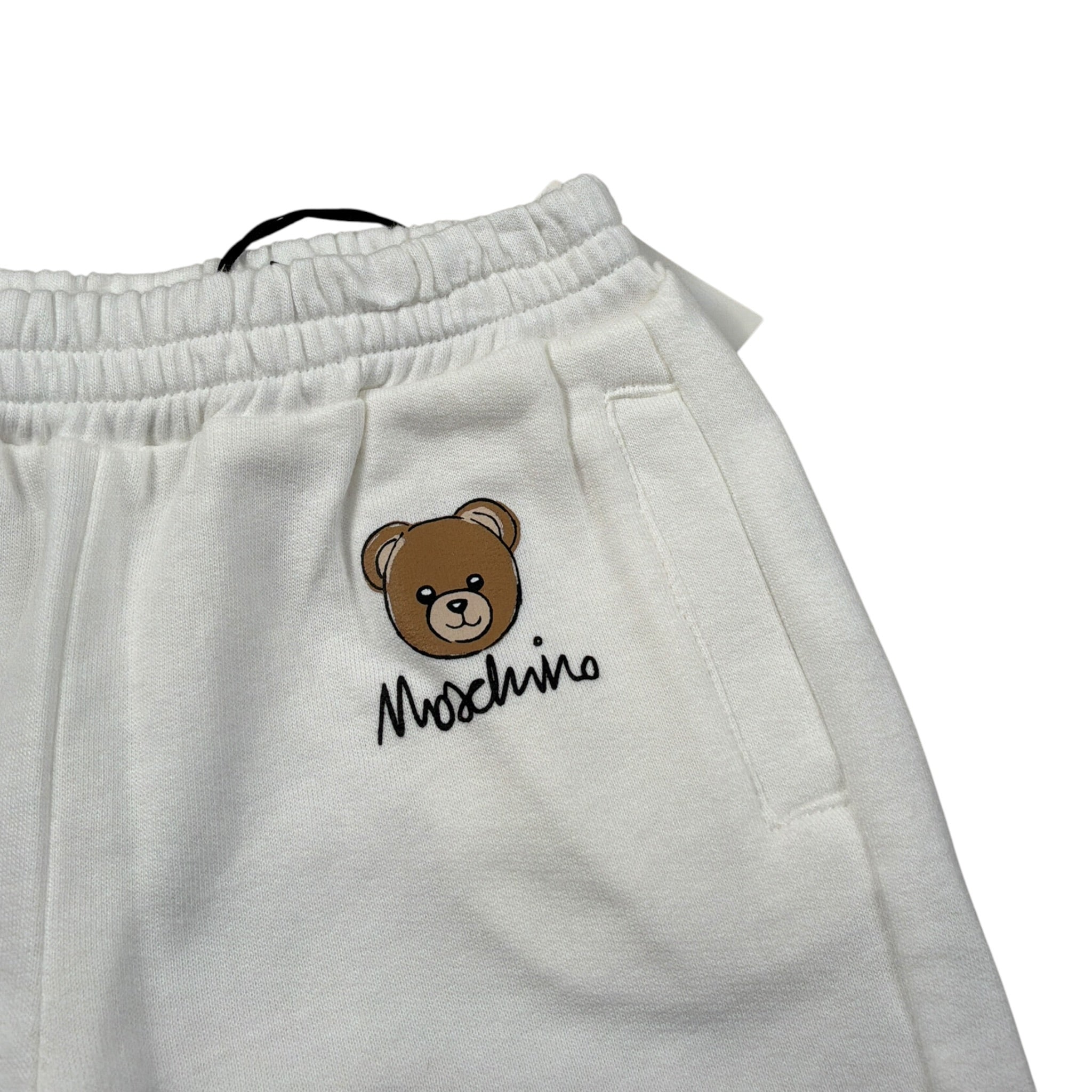 Moschino Pantalone Tuta tinta unita con Logo Bianco per Neonato MUP05Y BIANCO MOSCHINO 
