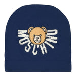 Moschino Cappello tinta unita con Ricamo Logo Blu per Neonato MUX05K BLU MOSCHINO 