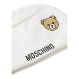 Moschino Cappello tinta unita con Logo Bianco per Neonato MUX05L BIANCO MOSCHINO 