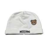 Moschino Cappello tinta unita con Logo Bianco per Neonato MUX05LXX BIANCO MOSCHINO 