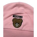 Moschino Cappello tinta unita con Logo Rosa per Neonata MUX065 ROSA MOSCHINO 