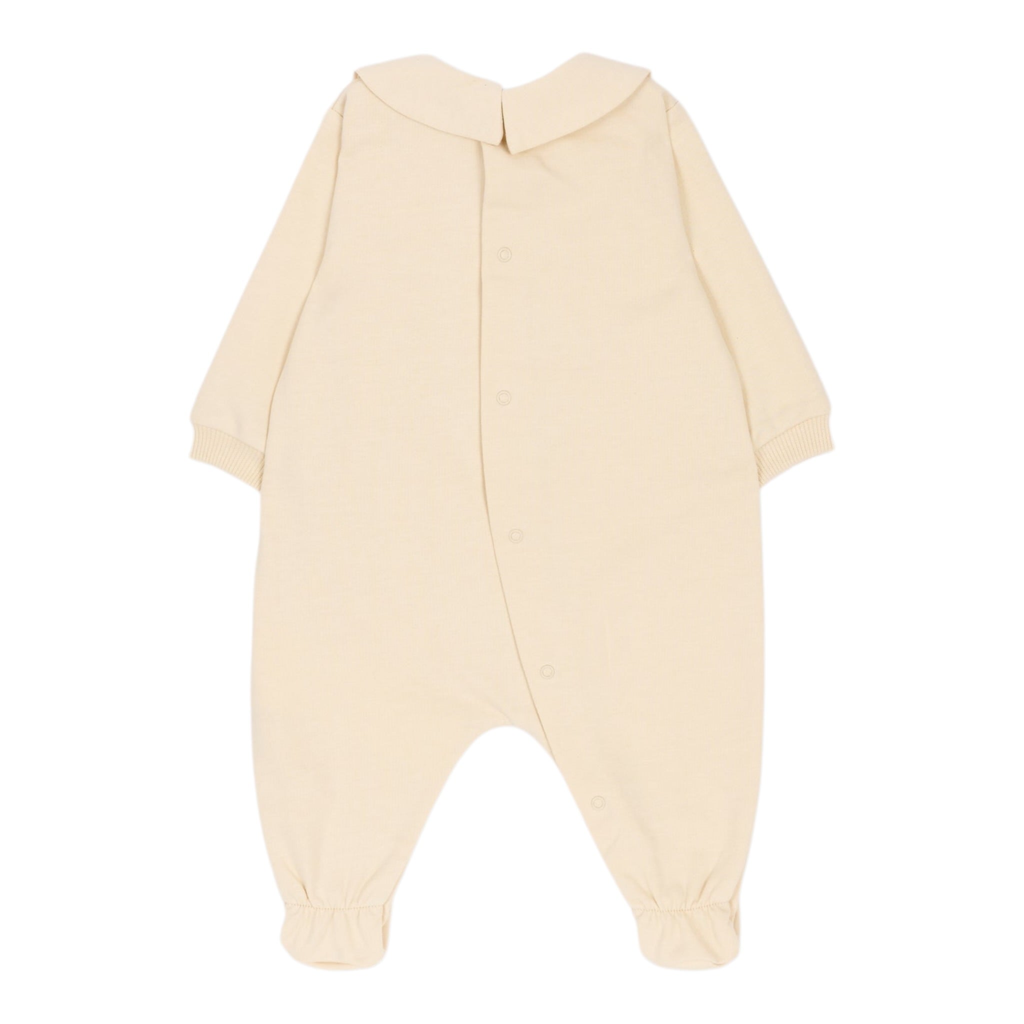Moschino Tutina Manica Lunga tinta unita con Logo Beige per Neonato MUY08J BEIGE MOSCHINO 
