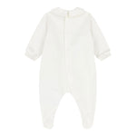 Moschino Tutina Manica Lunga tinta unita con Logo Bianco per Neonato MUY08JXX BIANCO MOSCHINO 
