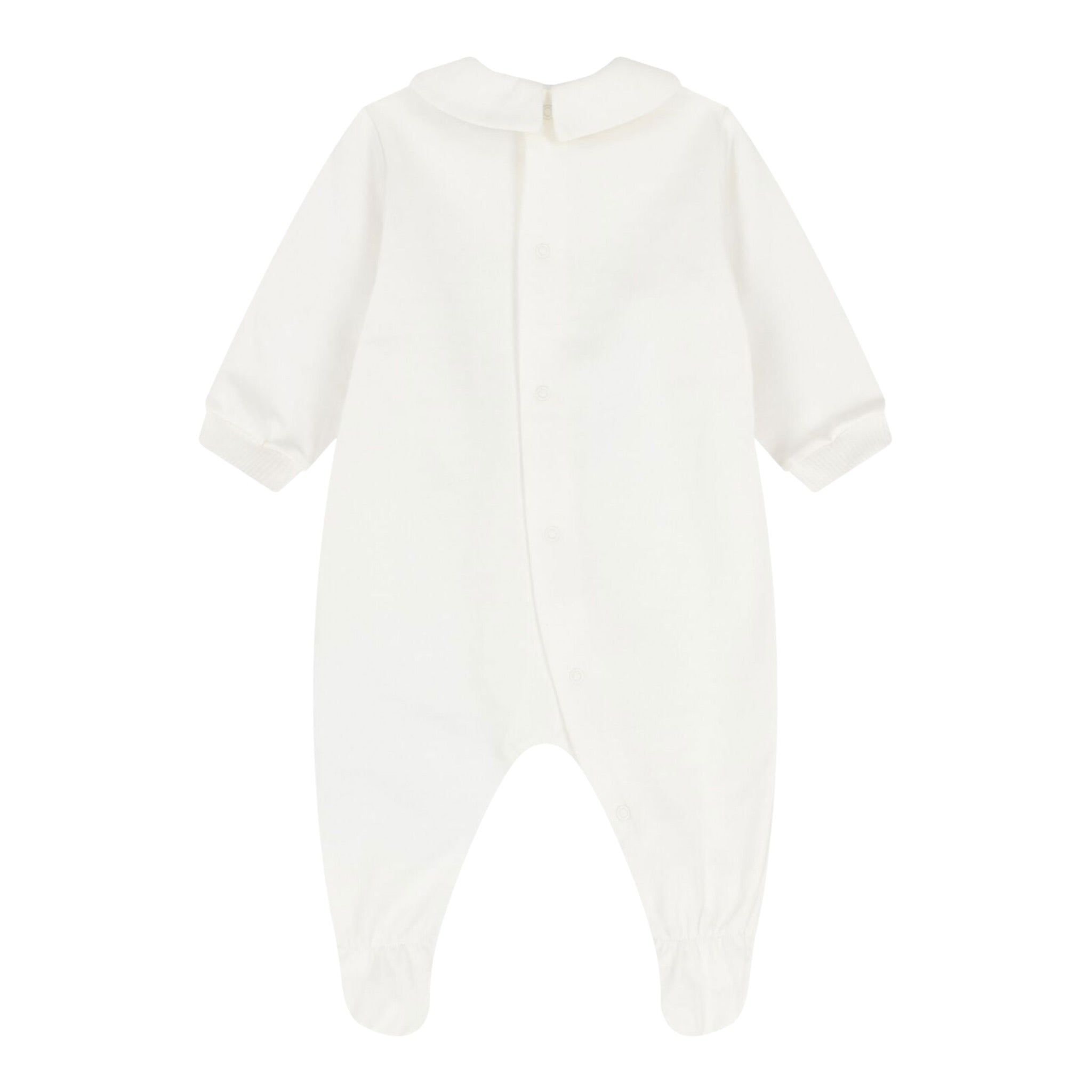 Moschino Tutina Manica Lunga tinta unita con Logo Bianco per Neonato MUY08JXX BIANCO MOSCHINO 