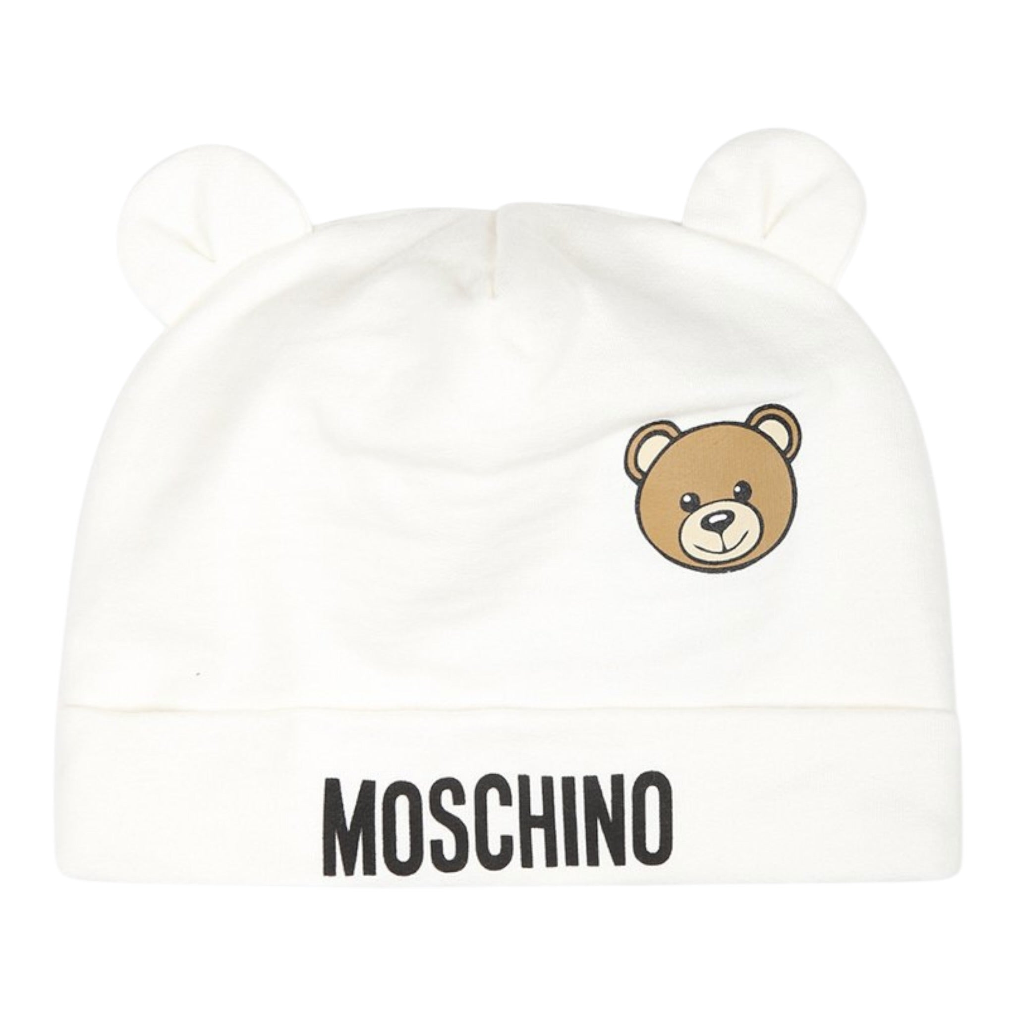 Moschino Set Cappello-Bavetta tinta unita Bianco per Neonato MUY08K BIANCO MOSCHINO 