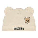 Moschino Set Cappello-Bavetta tinta unita Beige per Neonato MUY08KX BEIGE MOSCHINO 