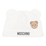 Moschino Set Cappello-Bavetta tinta unita Panna per Neonato MUY08KXX PANNA MOSCHINO 