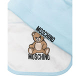 Moschino Set Cappello-Bavetta tinta unita Azzurro per Neonato MUY08LO AZZURRO MOSCHINO 
