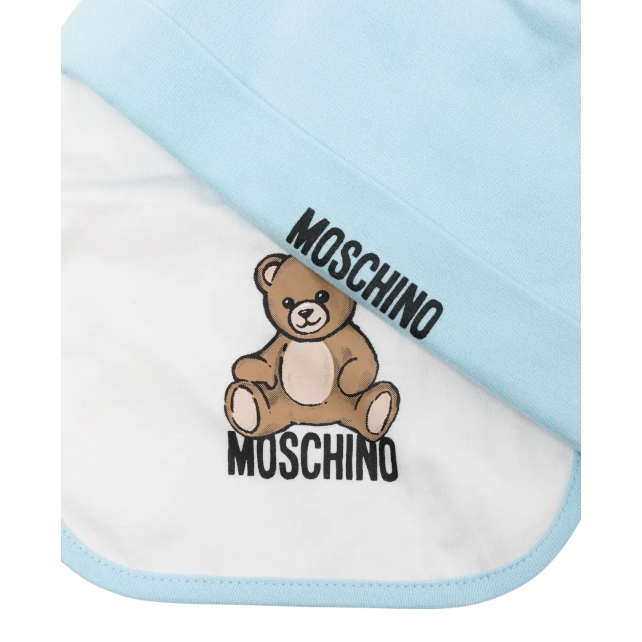 Moschino Set Cappello-Bavetta tinta unita Azzurro per Neonato MUY08LXM AZZURRO MOSCHINO 