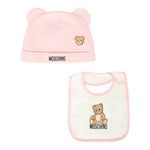 Moschino Set Cappello-Bavetta tinta unita Rosa per Neonata MUY08LX ROSA MOSCHINO 