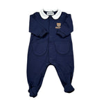 Moschino Tutina Manica Lunga tinta unita Blu per Neonato MUY09D BLU MOSCHINO 