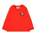 Moschino Shirt Girocollo tinta unita con Logo Rosso per Neonato MVO00R ROSSO MOSCHINO 