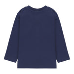 Moschino Shirt Girocollo tinta unita con Stampa Blu per Neonato MWO00R BLU MOSCHINO 