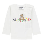 Moschino Shirt Girocollo tinta unita con Stampa Bianco per Bambino MWO00RJ BIANCO MOSCHINO 