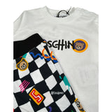 Moschino Completo 2 Pezzi Felpa-Pantalone Bianco/Nero per Neonato MXK02F BIANCO/NERO MOSCHINO 