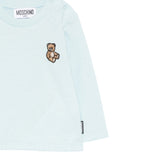 Moschino Shirt Girocollo tinta unita Azzurro per Neonato MXO00R AZZURRO MOSCHINO 