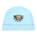 Moschino Cappello tinta unita con Logo Azzurro per Neonato MXX031 AZZURRO MOSCHINO 