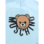 Moschino Cappello tinta unita con Logo Azzurro per Neonato MXX031X AZZURRO MOSCHINO 