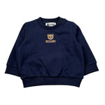 Moschino Felpa Chiusa Girocollo tinta unita Blu per Neonato MYF060 BLU MOSCHINO 