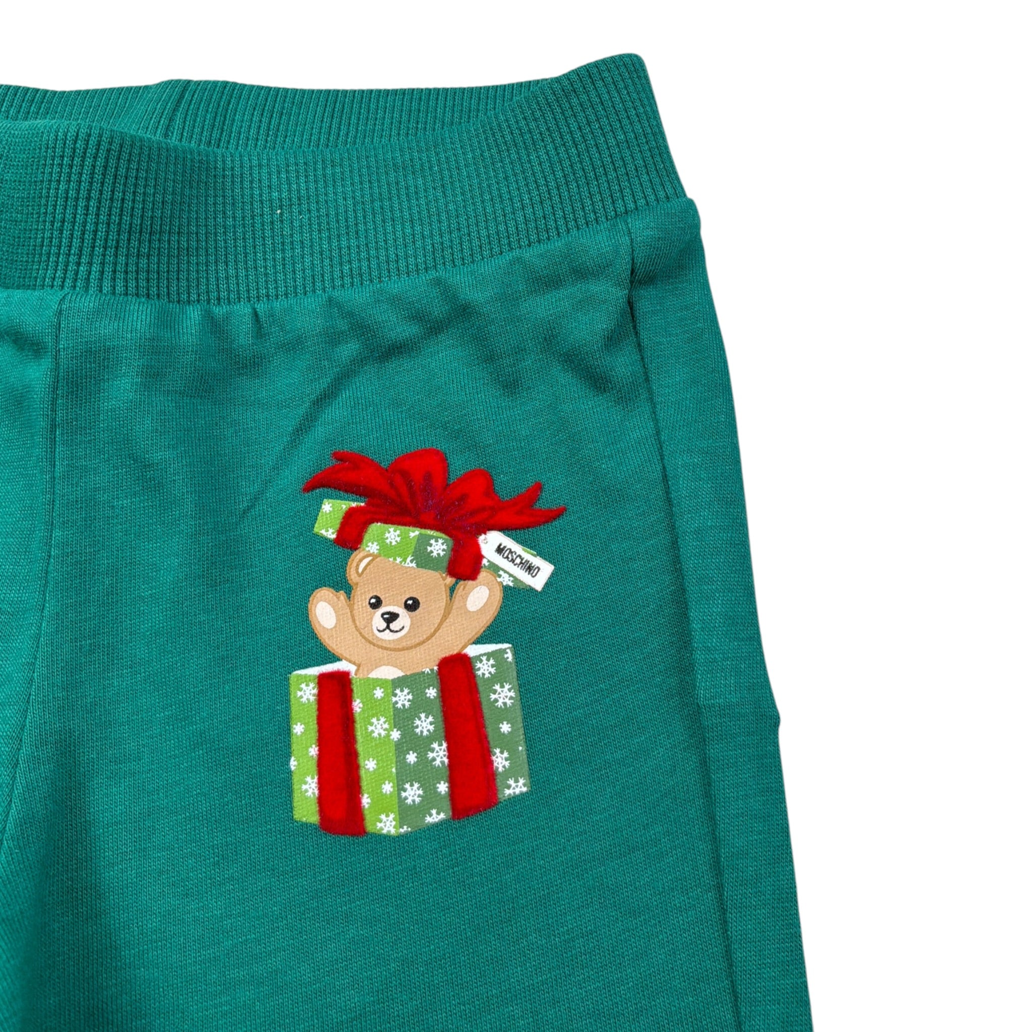 Moschino Completo 2 Pezzi Felpa-Pantalone tinta unita Verde per Neonato MZF060 VERDE MOSCHINO 