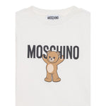 Moschino Shirt Girocollo tinta unita con Stampa Bianco per Bambino MZO00RX BIANCO MOSCHINO 