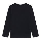 Moschino Shirt Girocollo tinta unita con Stampa Nero per Bambino MZO00RX NERO MOSCHINO 