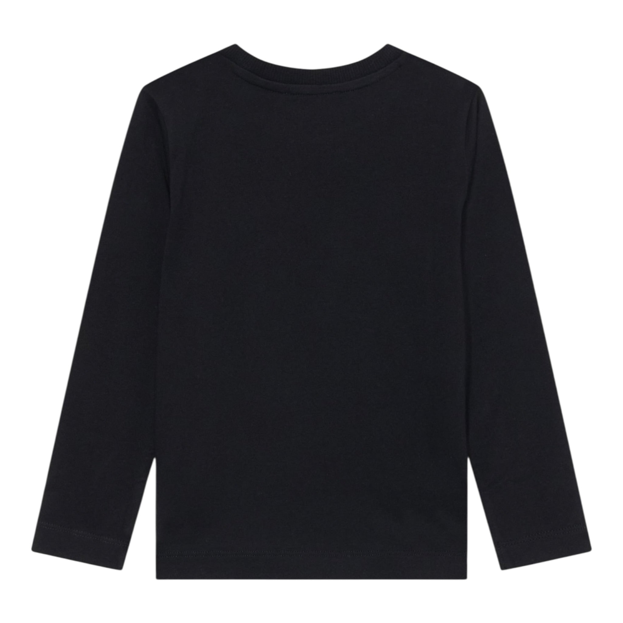 Moschino Shirt Girocollo tinta unita con Stampa Nero per Bambino MZO00RX NERO MOSCHINO 
