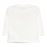 Moschino Shirt Girocollo tinta unita con Stampa Bianco per Neonato MZO00RXX BIANCO MOSCHINO 