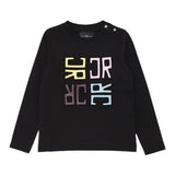 John Richmond Shirt Girocollo tinta unita con Stampe Nero per Neonata RIA25089TS NERO JOHN RICHMOND 