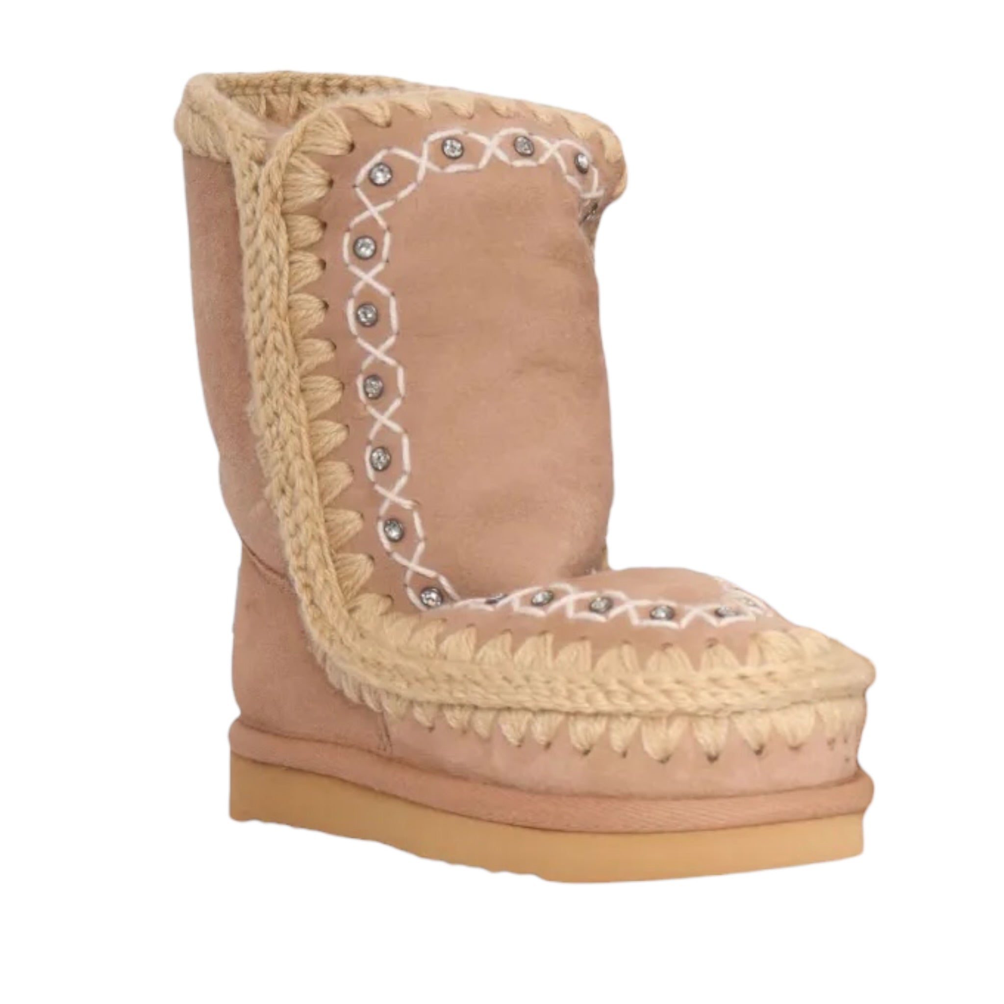 Mou Stivali tinta unita con Fantasia Beige per Bambina MUFK101043AX BEIGE MOU 