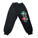 Mousse Pantalone tinta unita con Logo Nero per Bambino BROS NERO MOUSSE 