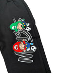 Mousse Pantalone tinta unita con Logo Nero per Bambino BROS NERO MOUSSE 