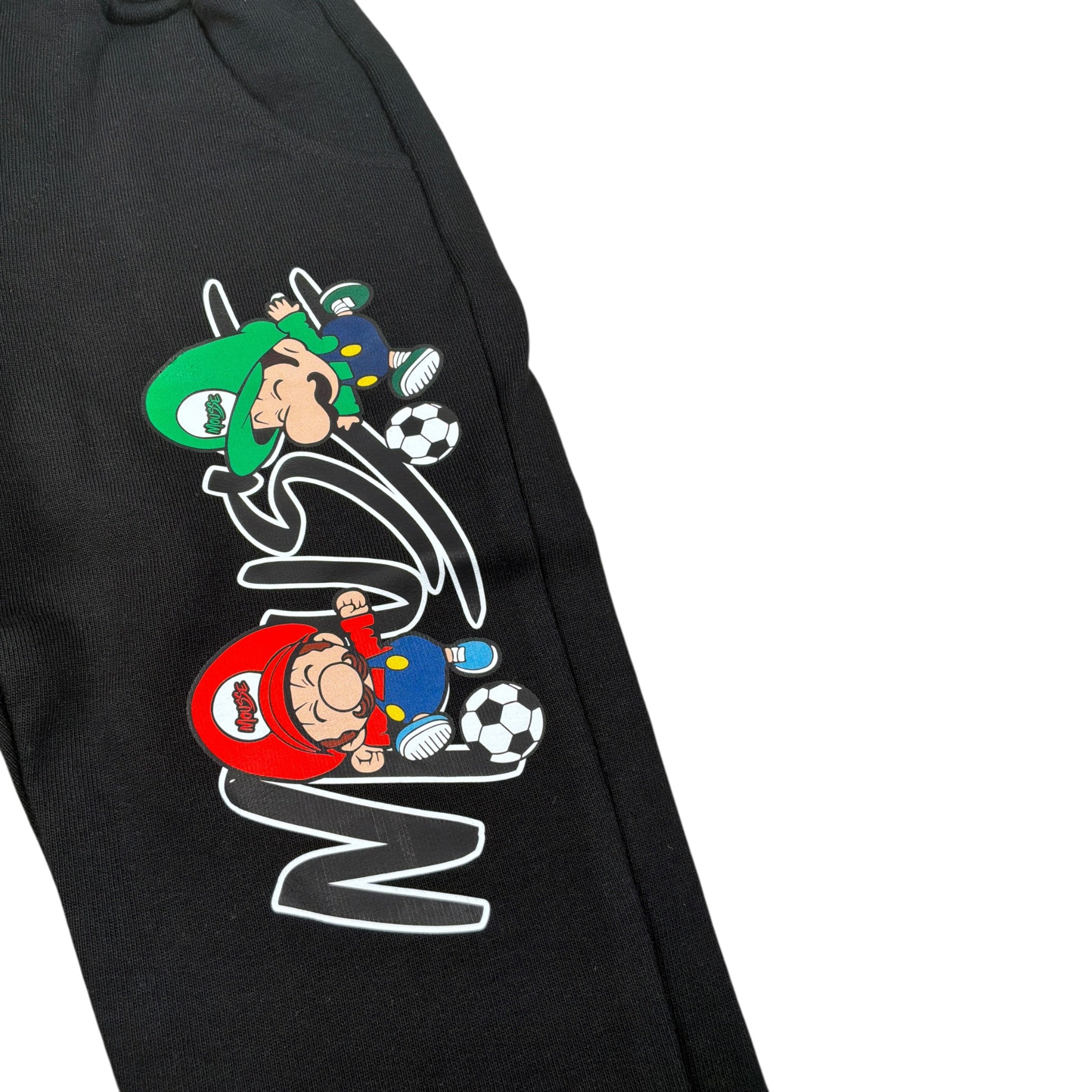 Mousse Pantalone tinta unita con Logo Nero per Bambino BROS NERO MOUSSE 