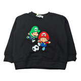 Mousse Felpa Xhiusa Girocollo tinta unita con Stampe Nero per Bambino BROSOCCERJ NERO MOUSSE 