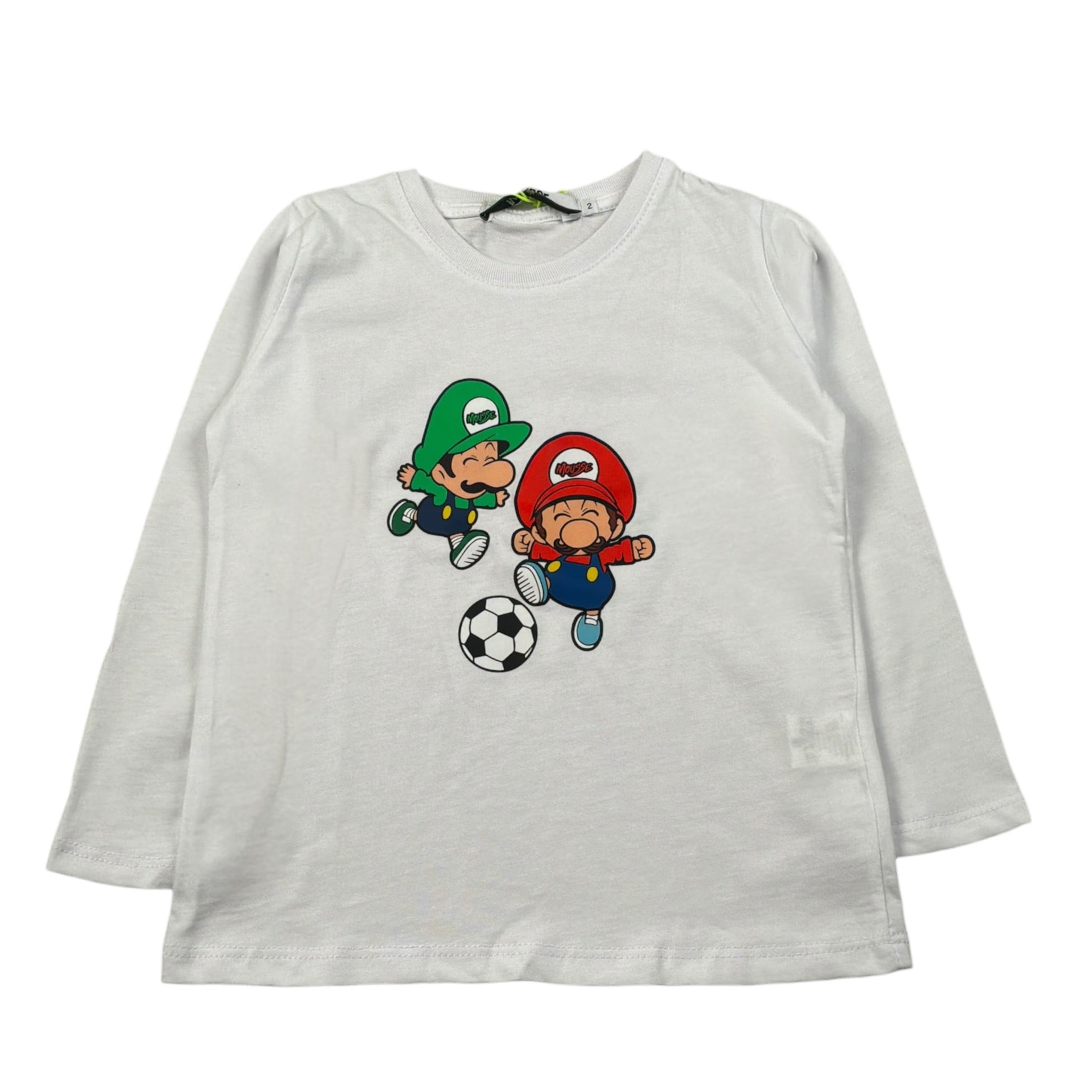 Mousse Shirt Girocollo tinta unita con Stampa Bianco per Neonato BROSSH BIANCO MOUSSE 
