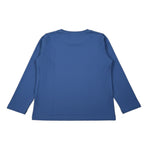 Mousse Shirt Girocollo tinta unita con Stampa Blu per Neonato BROSSH BLU MOUSSE 