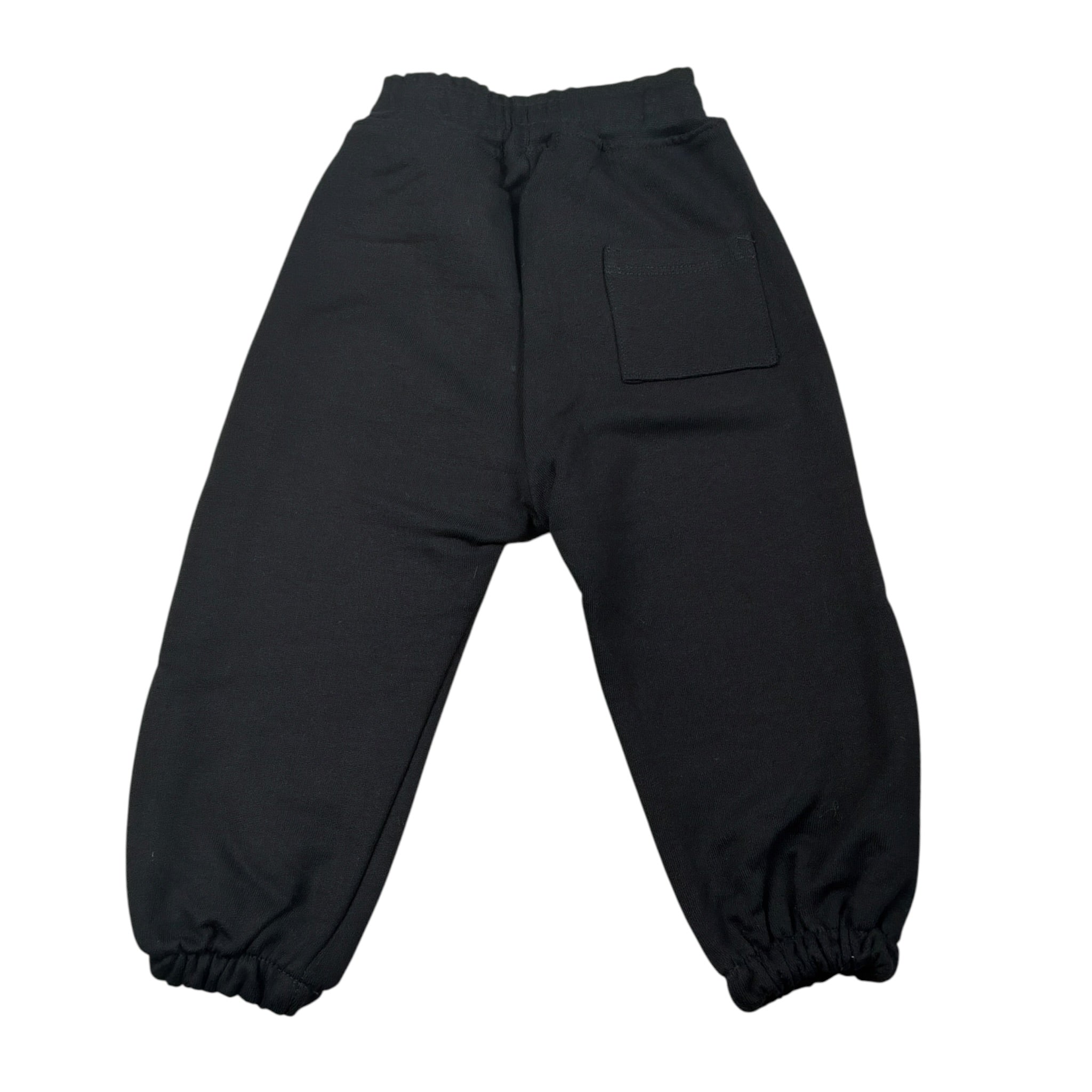 Mousse Pantalone tinta unita con Logo Nero per Neonato SPINAIRP NERO MOUSSE 