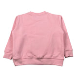 Mousse Felpa Chiusa Girocollo tinta unita con Stampe Rosa per Bambina UNISTARP ROSA MOUSSE 