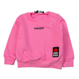 Msgm Felpa Girocollo tinta unita con Stampa Rosa per Bambina DQ1881J ROSA MSGM 