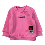 Msgm Abito Felpa Girocollo tinta unita con Stampa Rosa per Neonata DQ1886 ROSA MSGM 