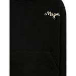 Msgm Felpa tinta unita con Cappuccio E Stampa Nero per Bambina F5MSJBHS254 NERO MSGM 