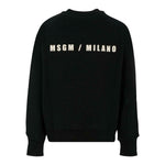 Msgm Felpa tinta unita Girocollo Nero per Bambina F5MSJBSW225 NERO MSGM 