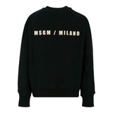 Msgm Felpa tinta unita Girocollo Nero per Bambina F5MSJBSW225 NERO MSGM 