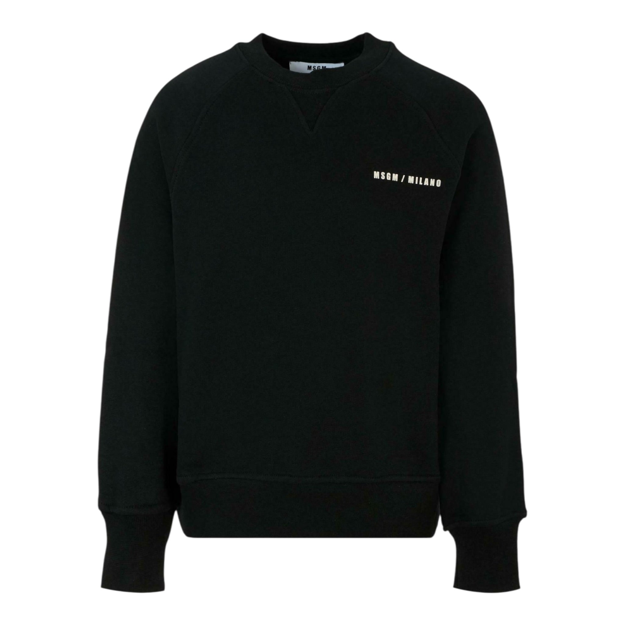 Msgm Felpa tinta unita Girocollo Nero per Bambina F5MSJBSW225 NERO MSGM 