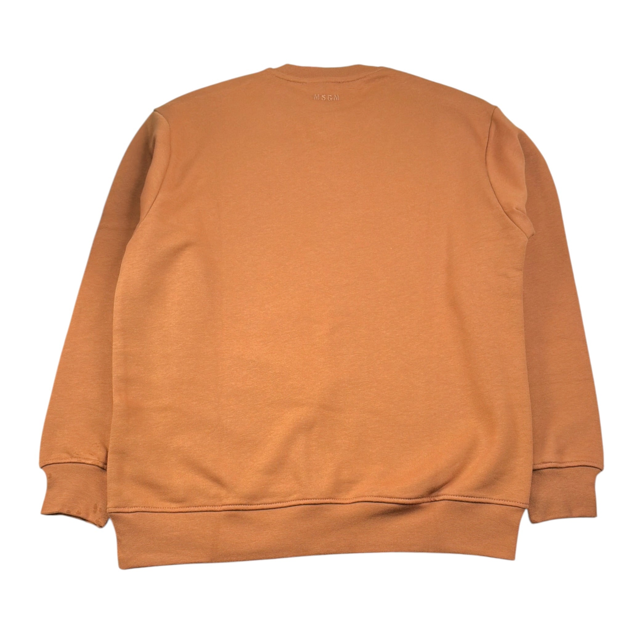 Msgm Felpa tinta unita con Stampa Cammello per Bambino F5MSJBSW226 CAMMELLO MSGM 
